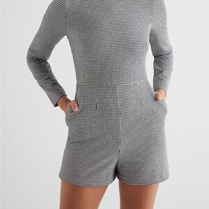 Black & White Express Crew Neck, Long Sleeve Romper